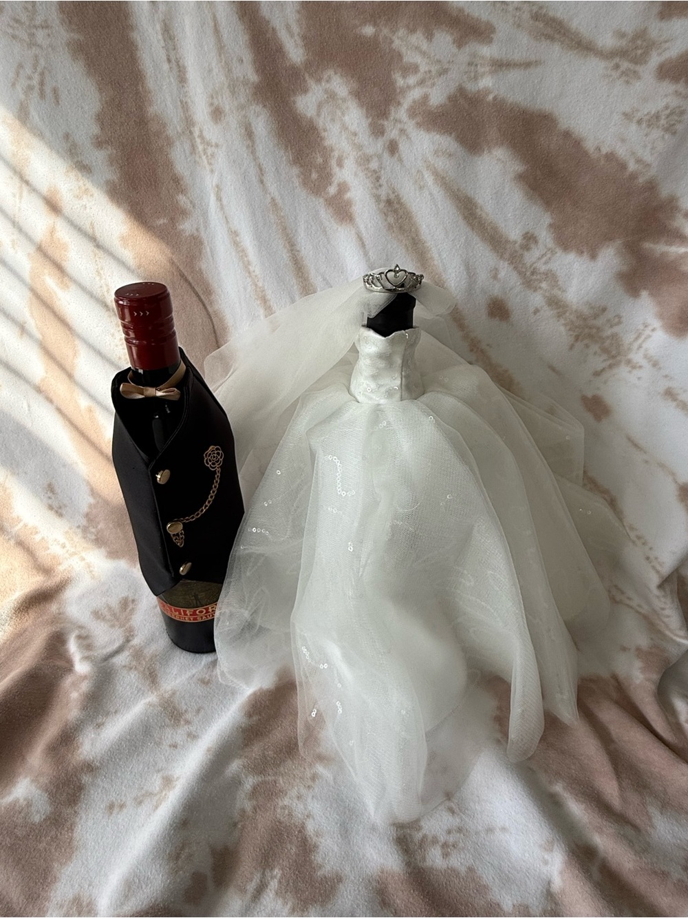 Wedding Wine Bottle Dress and Suit